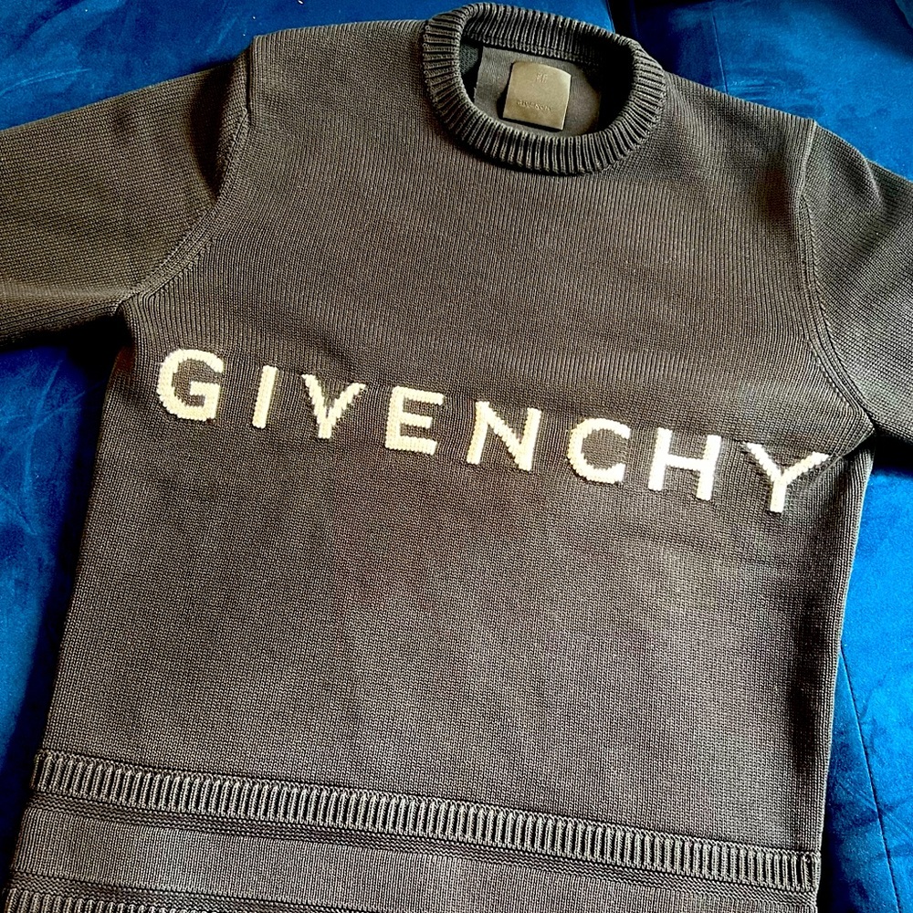 Givenchy Men's Cotton Logo Crew Sweater - Picture 2 of 10